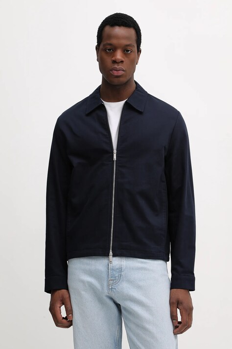 Хлопковая куртка Calvin Klein цвет синий демисезонная LV04LE419G