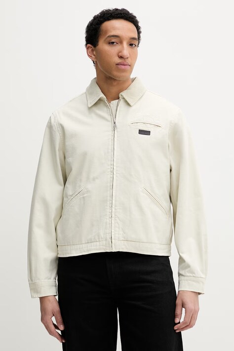 AllSaints kurtka przejściowa męska bawełniana beżowa M080OB