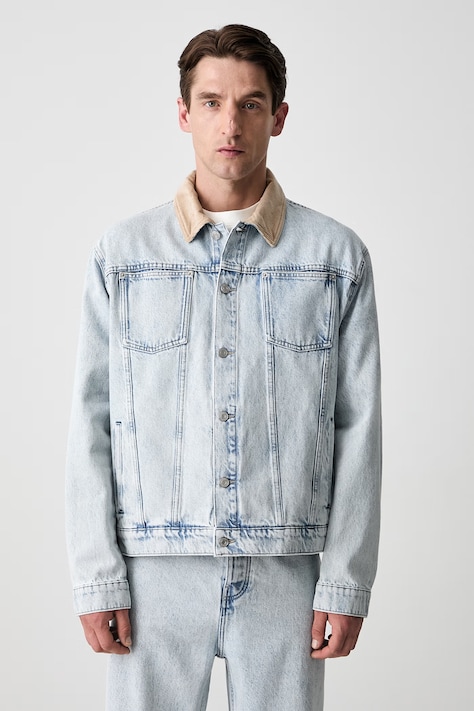 Drôle de Monsieur дънково яке мъжко от деним La Veste Jean Délavée синьо PERM.JT256.CO123.LBE