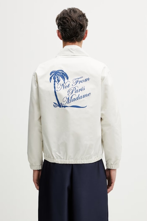 Drôle de Monsieur Slogan Palmier krótka kurtka męska beżowa K-JT277-PA014-OW