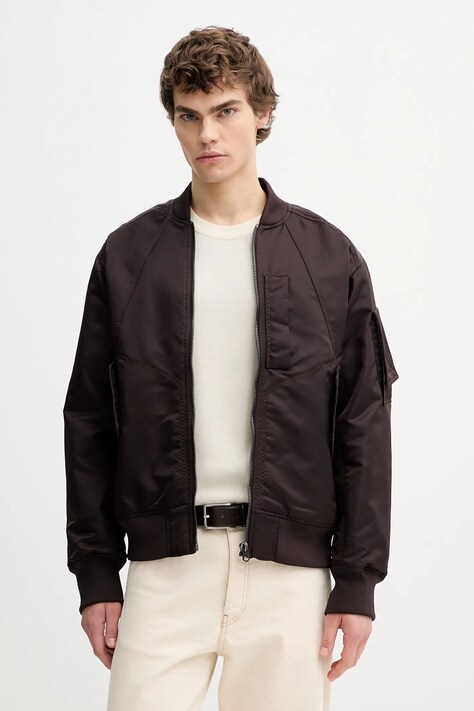 G-Star kurtka bomber kolor brązowy przejściowa D27930-C143