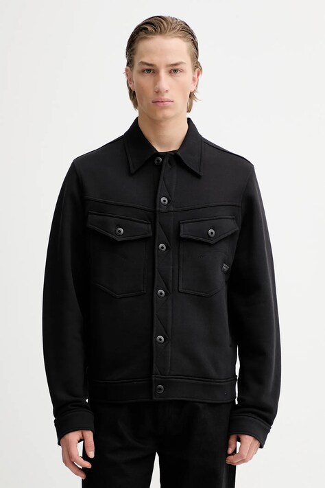 G-Star kurtka koszulowa bawełniana kolor czarny przejściowa D27099-D395