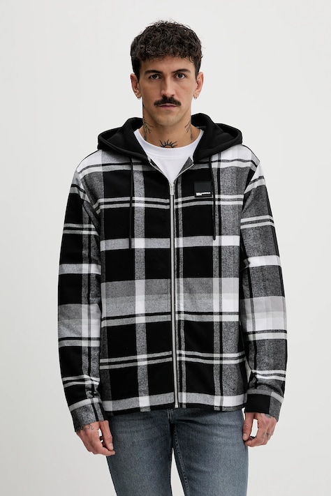 Karl Lagerfeld Jeans kurtka kolor szary przejściowa B1M14022