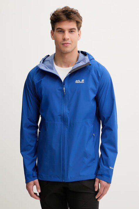Jack Wolfskin kurtka przeciwdeszczowa męska Prelight 2.5L Lt niebieska A63769