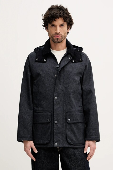 Barbour kurtka przeciwdeszczowa Beaufort kolor granatowy przejściowa MWB1139