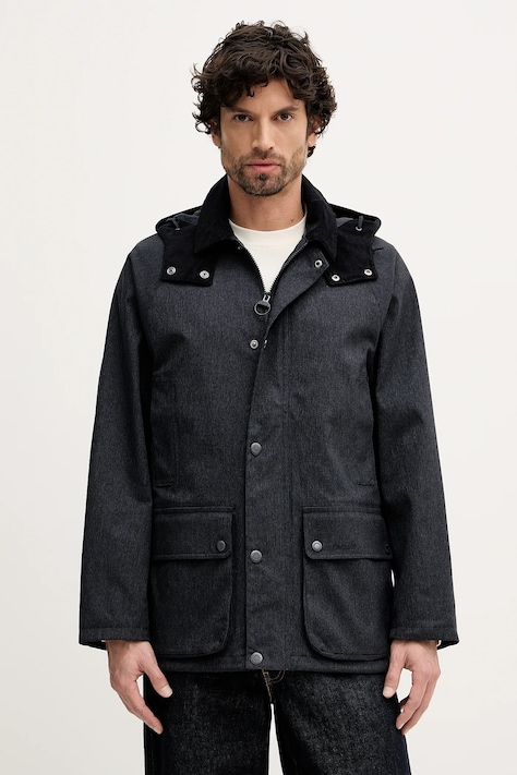 Barbour kurtka przeciwdeszczowa Beaufort kolor granatowy przejściowa MWB1139