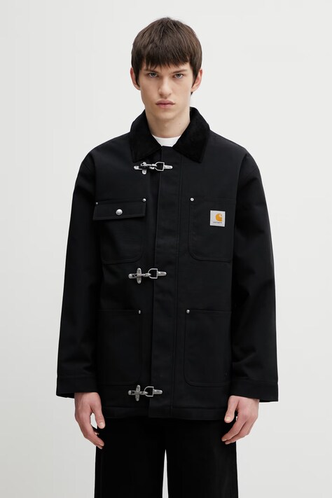 Bunda Carhartt WIP Adair Coat černá barva, přechodná, I035969.00EXX