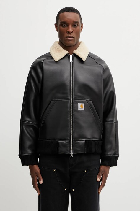 Carhartt WIP kurtka Shepton Jacket kolor czarny przejściowa oversize I035974.1LMXX