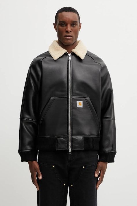 Carhartt WIP kurtka Shepton Jacket kolor czarny przejściowa oversize I035974.1LMXX