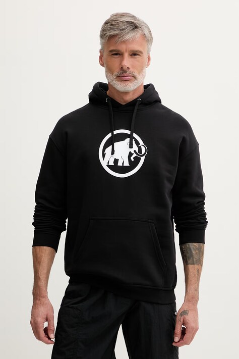 Mammut bluza z kapturem męska bawełniana czarna 1014.07410