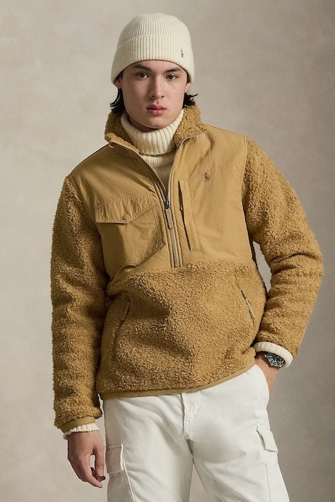 Polo Ralph Lauren kurtka BONDED HI kolor beżowy przejściowa 710981490002