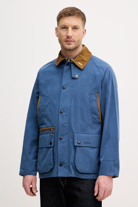 Barbour kurtka przejściowa męska z bawełną Bedale niebieska MCA1091