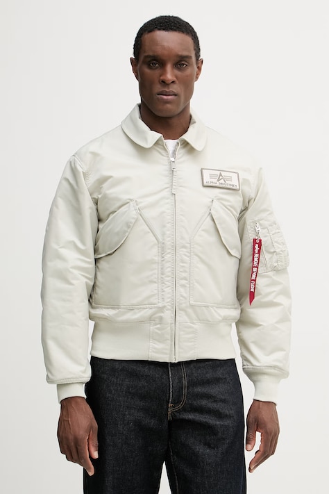 Bunda Alpha Industries CWU-45 Heritage béžová farba, prechodná, 100102