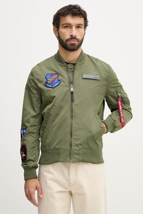 Alpha Industries kurtka bomber MA-1 TT Flying Tigers Light kolor zielony przejściowa 156129