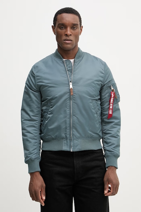 Alpha Industries kurtka bomber MA-1 VF Vintage Fit 59 kolor niebieski przejściowa 191118