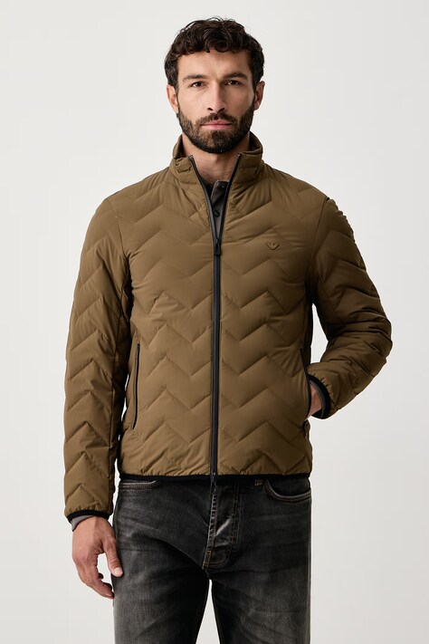 Emporio Armani Пуховая куртка для мужчин бежевая EM004947 AF18499