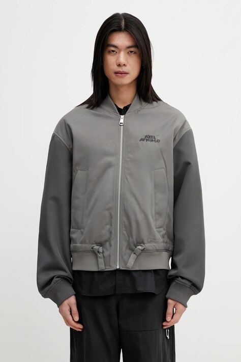 Axel Arigato kurtka bomber Archer Bomber Jacket kolor szary przejściowa oversize A3764002