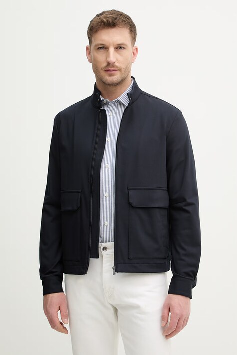 Trussardi kurtka kolor granatowy przejściowa R017M000035N