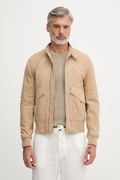 Trussardi kurtka przejściowa męska zamszowa beżowa R312M000046N