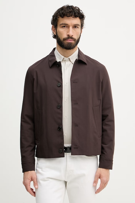 Sisley jakna za muškarce s dodatkom vune smeđa 29B3SN04P