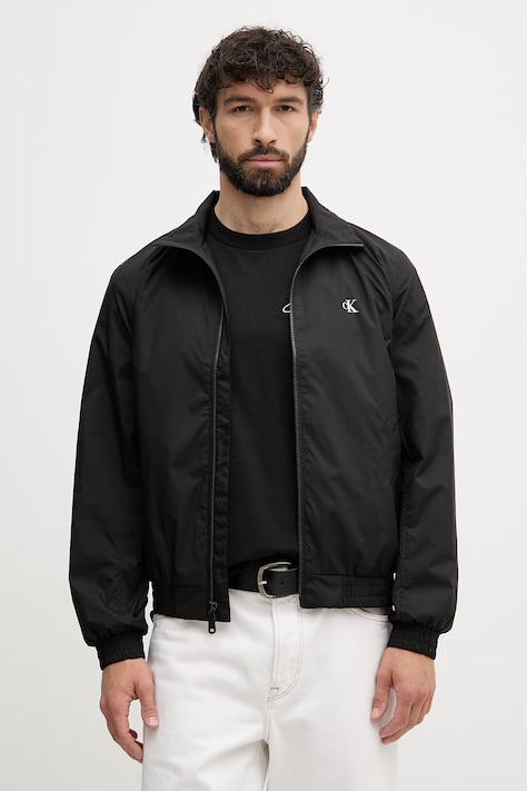 Calvin Klein Jeans prechodná bunda pánska čierna LV04RF520G