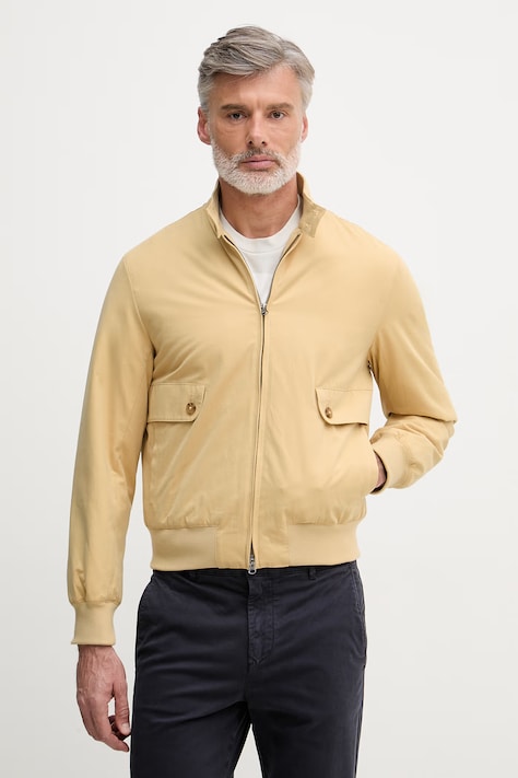 United Colors of Benetton krótka kurtka męska z bawełny beżowa 28AUUN075