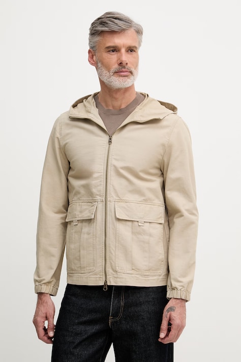 United Colors of Benetton giacca corta da uomo in cotone beige 2OAEUN076