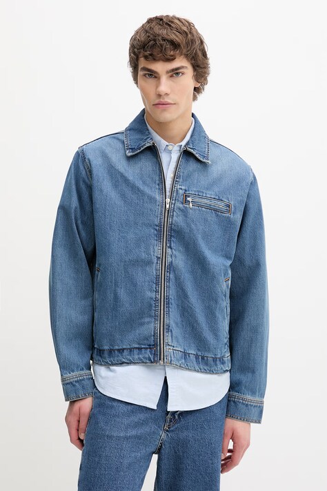 Levi's krótka kurtka męska jeansowa CRISTOBAL GARAGE niebieska 005BL-0002