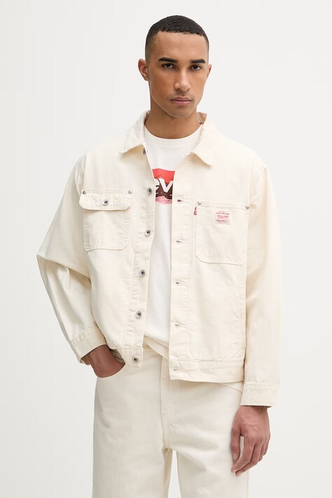 Levi's kurtka jeansowa męska bawełniana SUNRISE TRUCKER x WORKWEAR beżowa A4820-0026