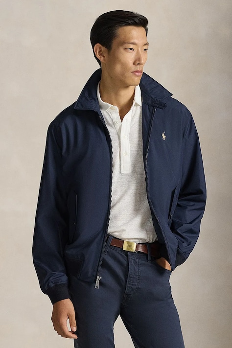 Bunda Polo Ralph Lauren tmavomodrá farba, prechodná, 710970434