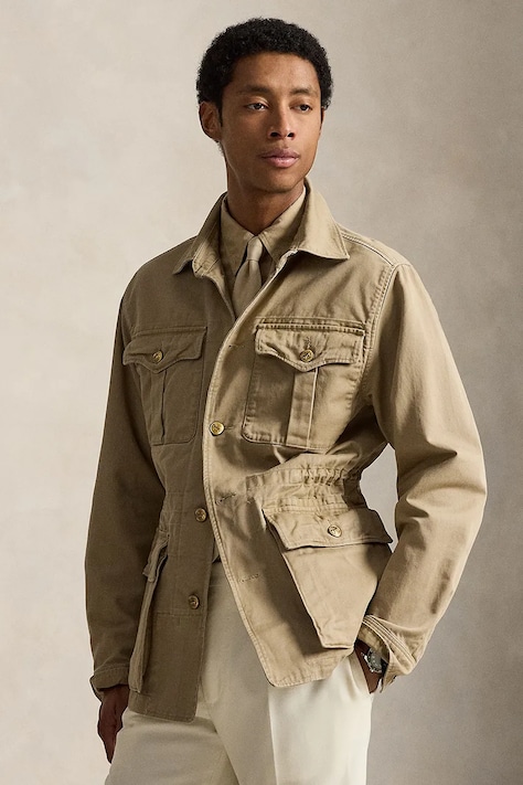 Polo Ralph Lauren преходно яке мъжко памучно кафяво 710P07788