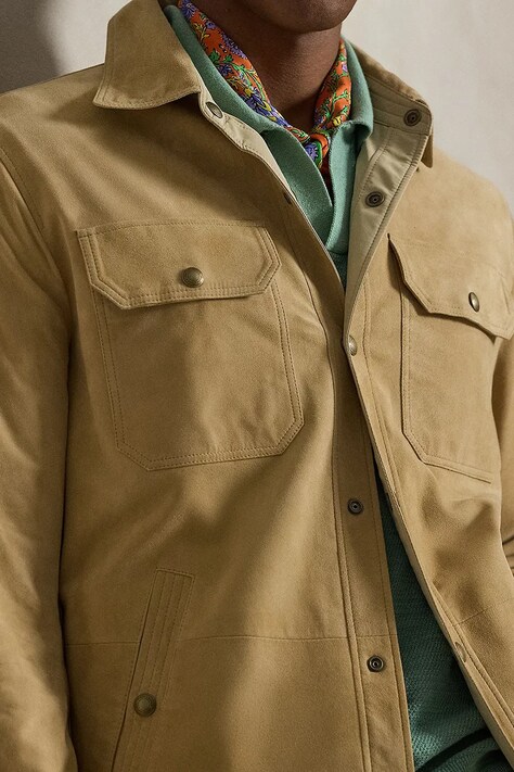 Замшева куртка Polo Ralph Lauren — SS26-KUM0DG, коричневий — фото 5
