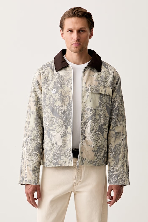 adidas Originals jachetă de bumbac WORKWEAR culoarea bej, de tranziție, KG6454