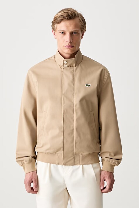 Lacoste transitional jacket with cotton Men's beige BH1349