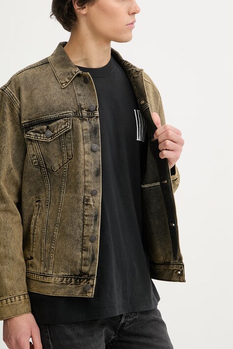 Levi's kurtka jeansowa THE JACKET kolor żółty przejściowa 72334-0783