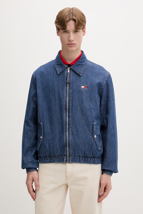 Tommy Jeans kurtka przejściowa męska jeansowa niebieska DM0DM22846