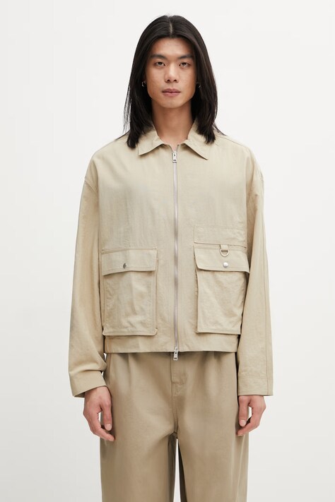 Maison Kitsuné kurtka męska beżowa QM02102WW9082