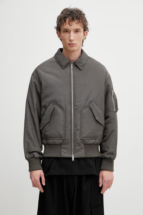 Maison Kitsuné Bomber kurtka męska zielona QM02206WQ4079
