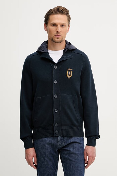 Aeronautica Militare kardigan męski granatowy AM1387UL00933