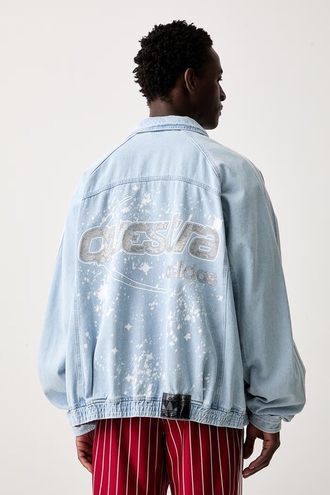 adidas Originals джинсова куртка чоловіча бавовняна — SS26-KUM0FT, блакитний — фото 3