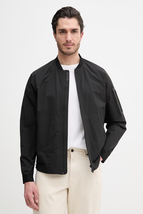 BOSS Green kurtka kolor czarny przejściowa 50554181