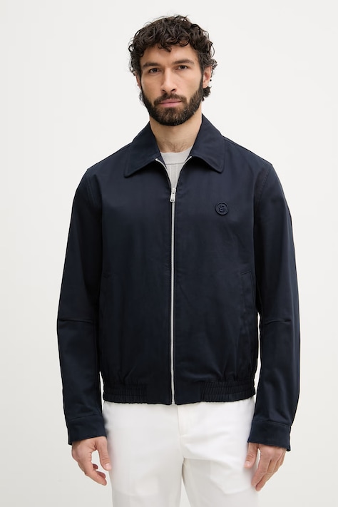 BOSS kratka jakna za muškarce od pamuka s elastanom Carinho mornarsko plava 50563156