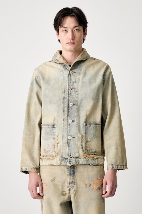 Kenzo WorkwearJacket яке денимно мъжко бежово FG55DV1146Q8