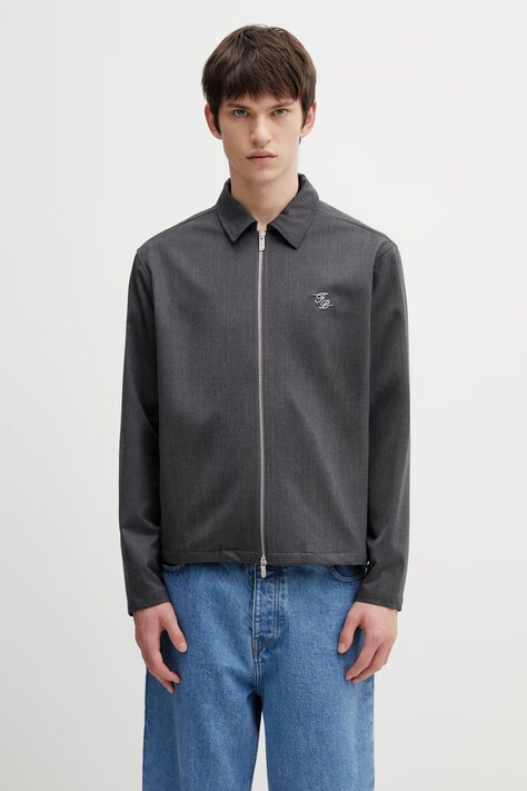 Filling Pieces kurtka z dodatkiem wełny Twill Wool kolor szary przejściowa 422560500247.170