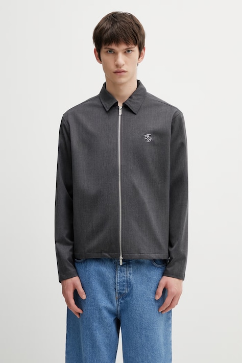 Filling Pieces kurtka z dodatkiem wełny Twill Wool kolor szary przejściowa 422560500247.170