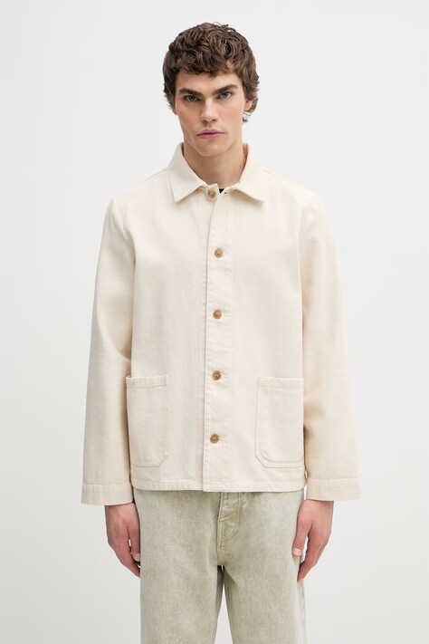A.P.C. Veste Kerlouan Brodee kurtka przejściowa bawełniana męska beżowa COHGI.H03205