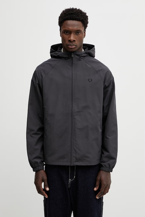 Fred Perry kurtka kolor szary przejściowa J2325