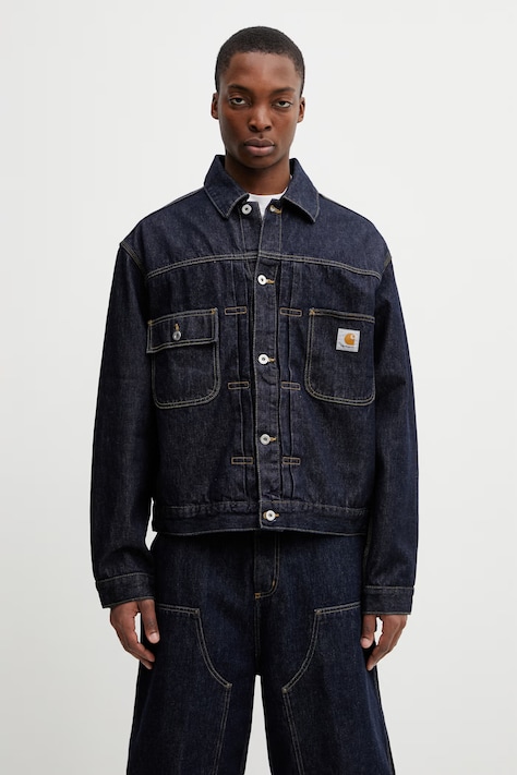 Carhartt WIP Belmar Jacket giacca jeans in jeans da uomo blu navy I036586.102