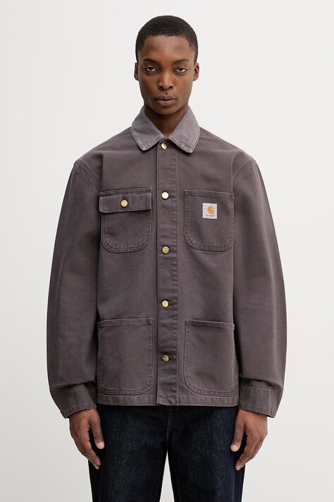 Carhartt WIP Michigan Coat kurtka przejściowa bawełniana męska brązowa I034787.3MB4O