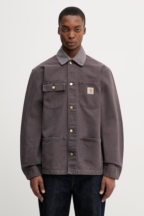 Carhartt WIP Michigan Coat kurtka przejściowa bawełniana męska brązowa I034787.3MB4O